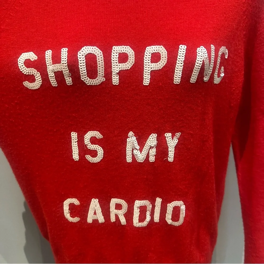 Wildfox Angora Rabbit Hair Sequin Knit Sweater Red SHOPPING IS MY CARDIO Medium